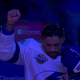 Tampa Lightning player J.T. Brown protests racial injustice during the national anthem at a game Oct. 7, 2017. (SportsNet screenshot)